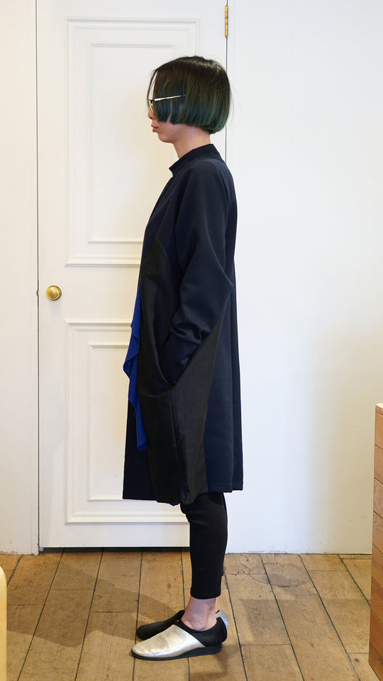 バイカラーワンピース col:ブラック