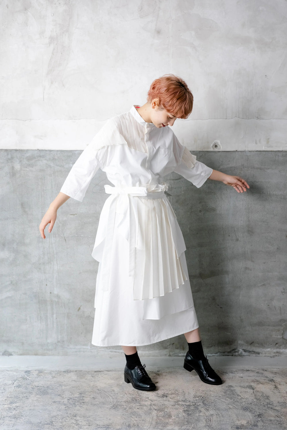 プリーツスカート col:ホワイト