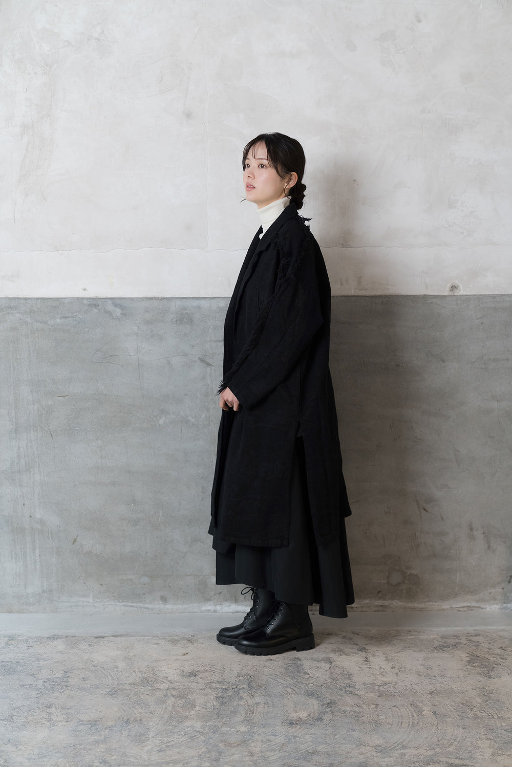 -Sazanami- デニムコート col:ブラック