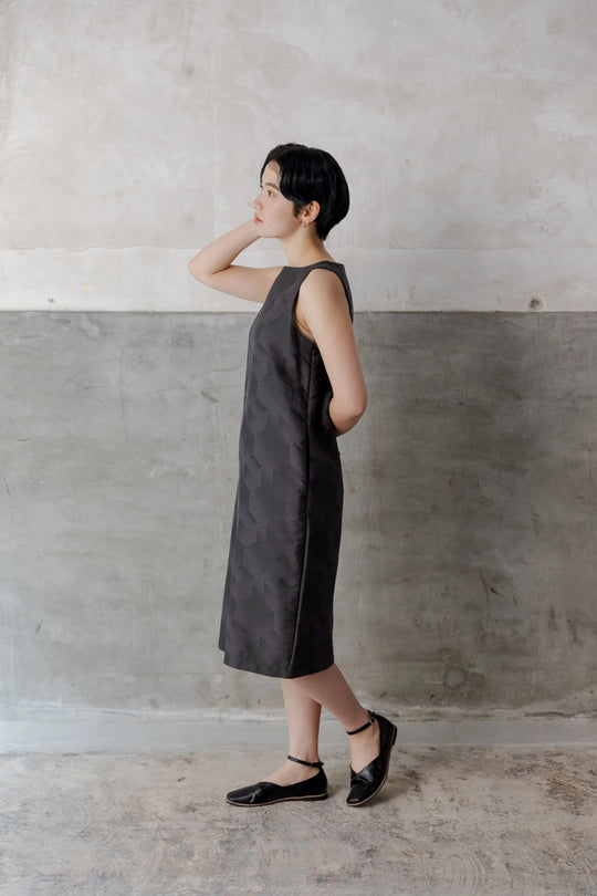 ノースリーブワンピース col:ブラック