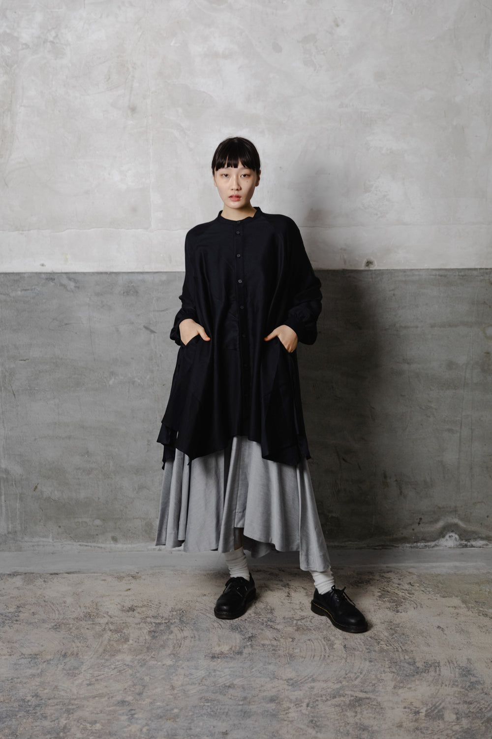 リバーシブルドビーチュニック col:ブラック