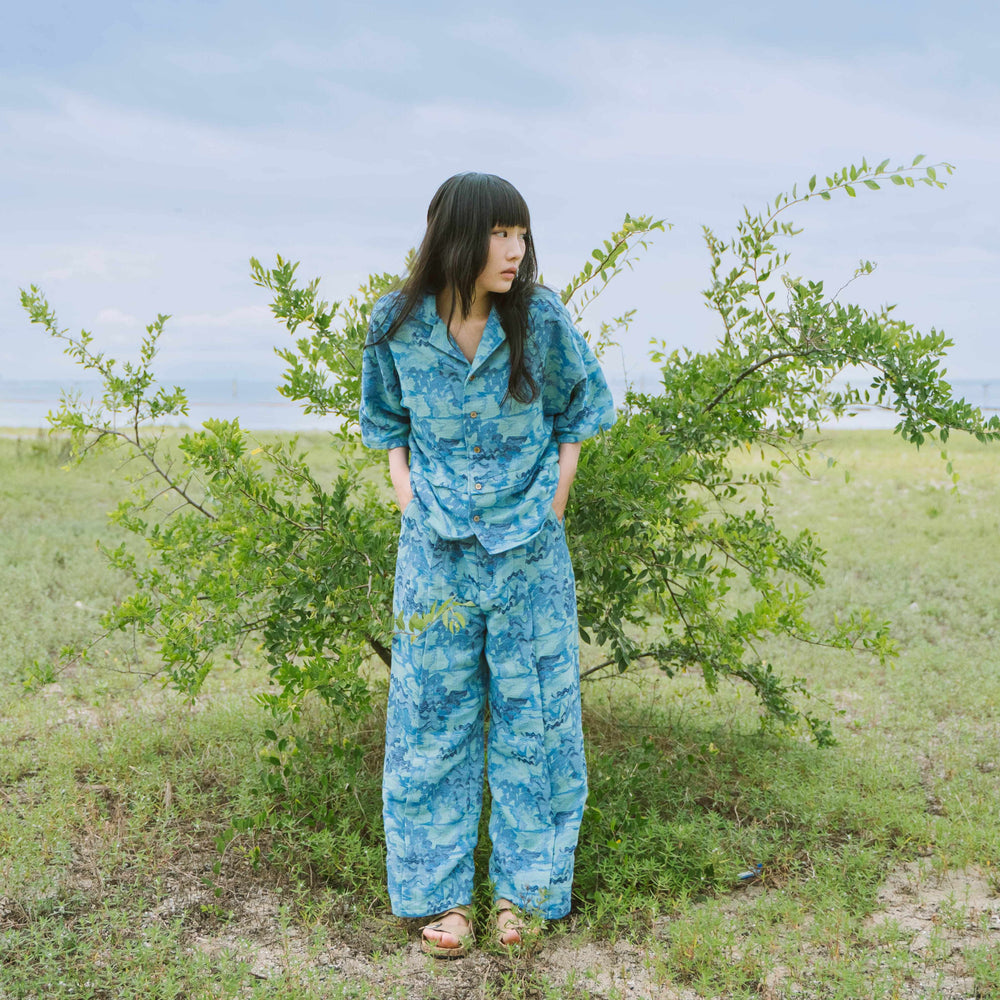 -Sazanami- パンツ col:ネイビー