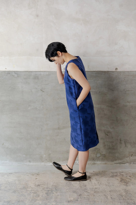 ノースリーブワンピース col:ネイビー