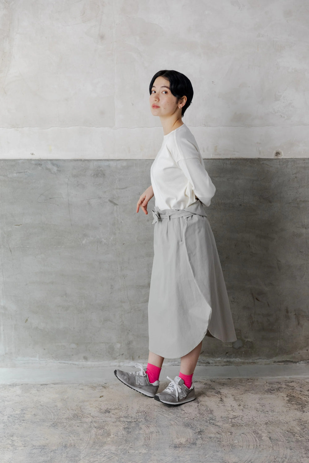 -ROUND- スカート col:グレー