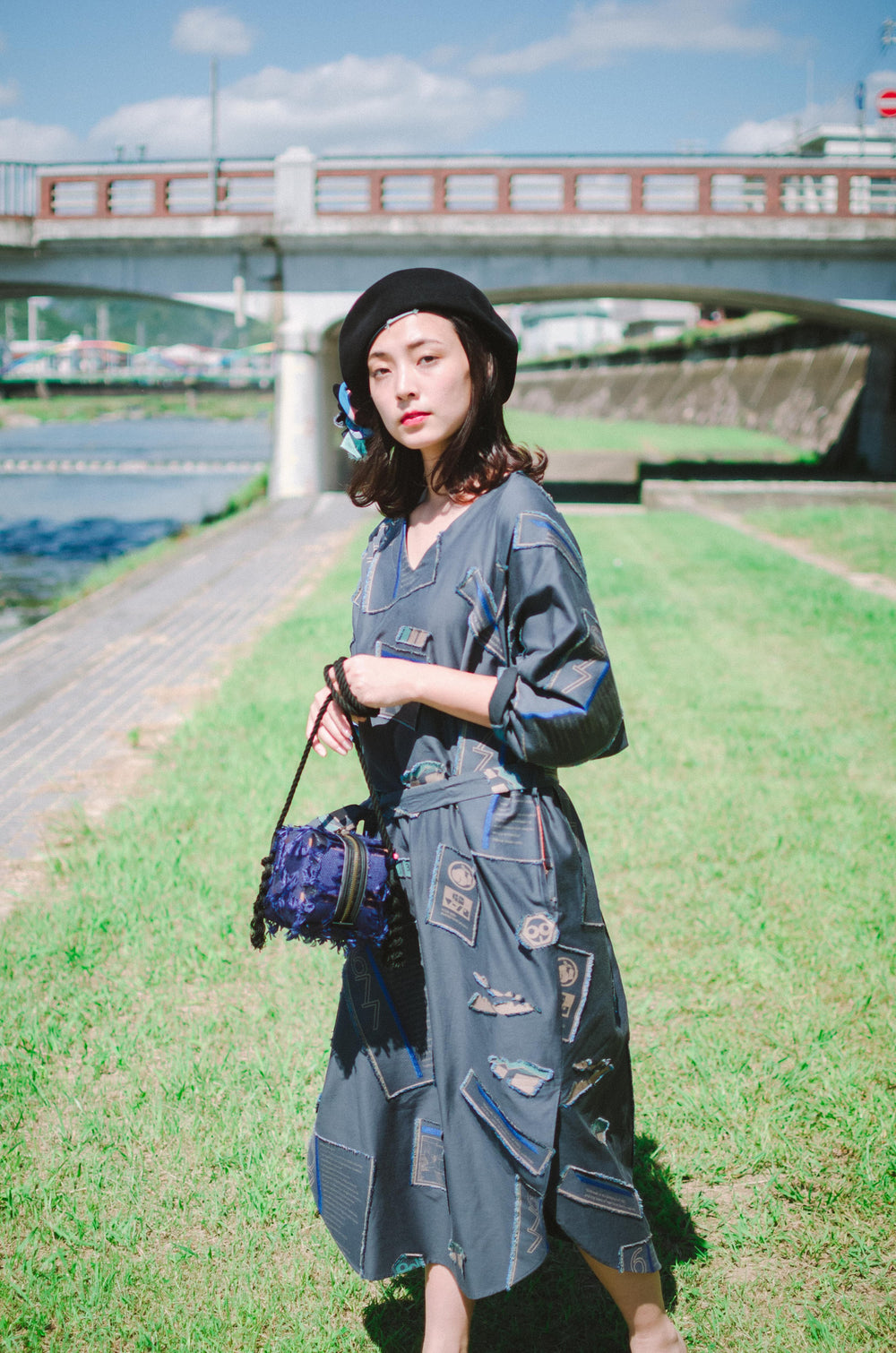 -OSANPO- ワンピース col:ネイビー