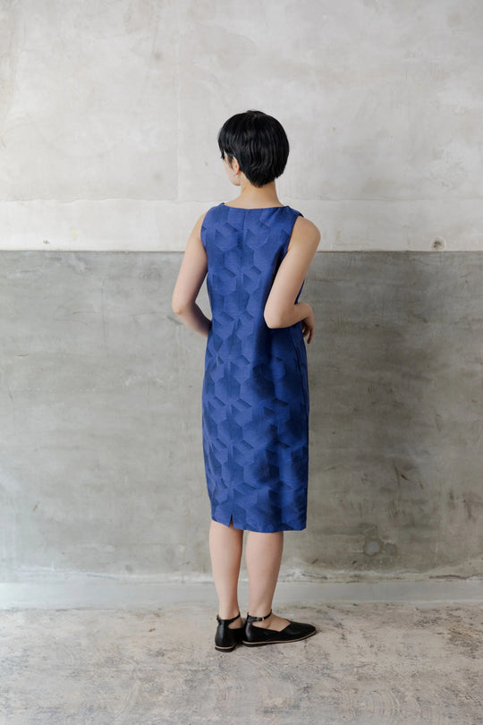 ノースリーブワンピース col:ネイビー