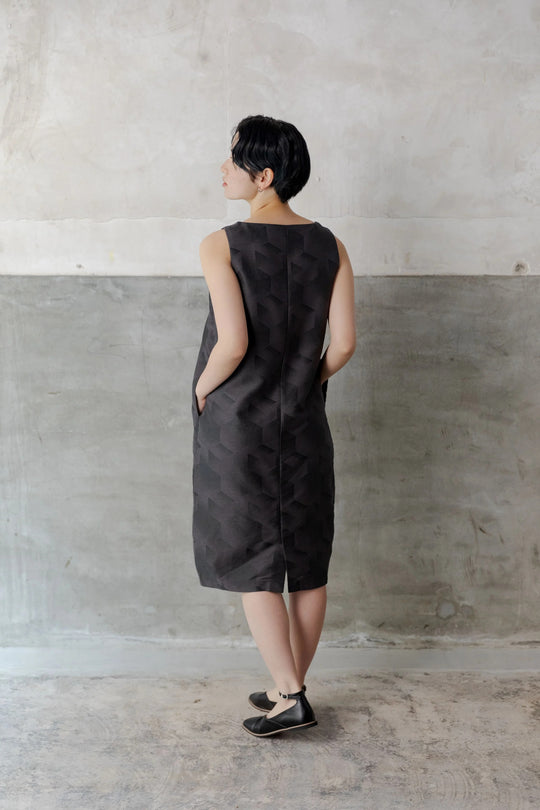 ノースリーブワンピース col:ブラック