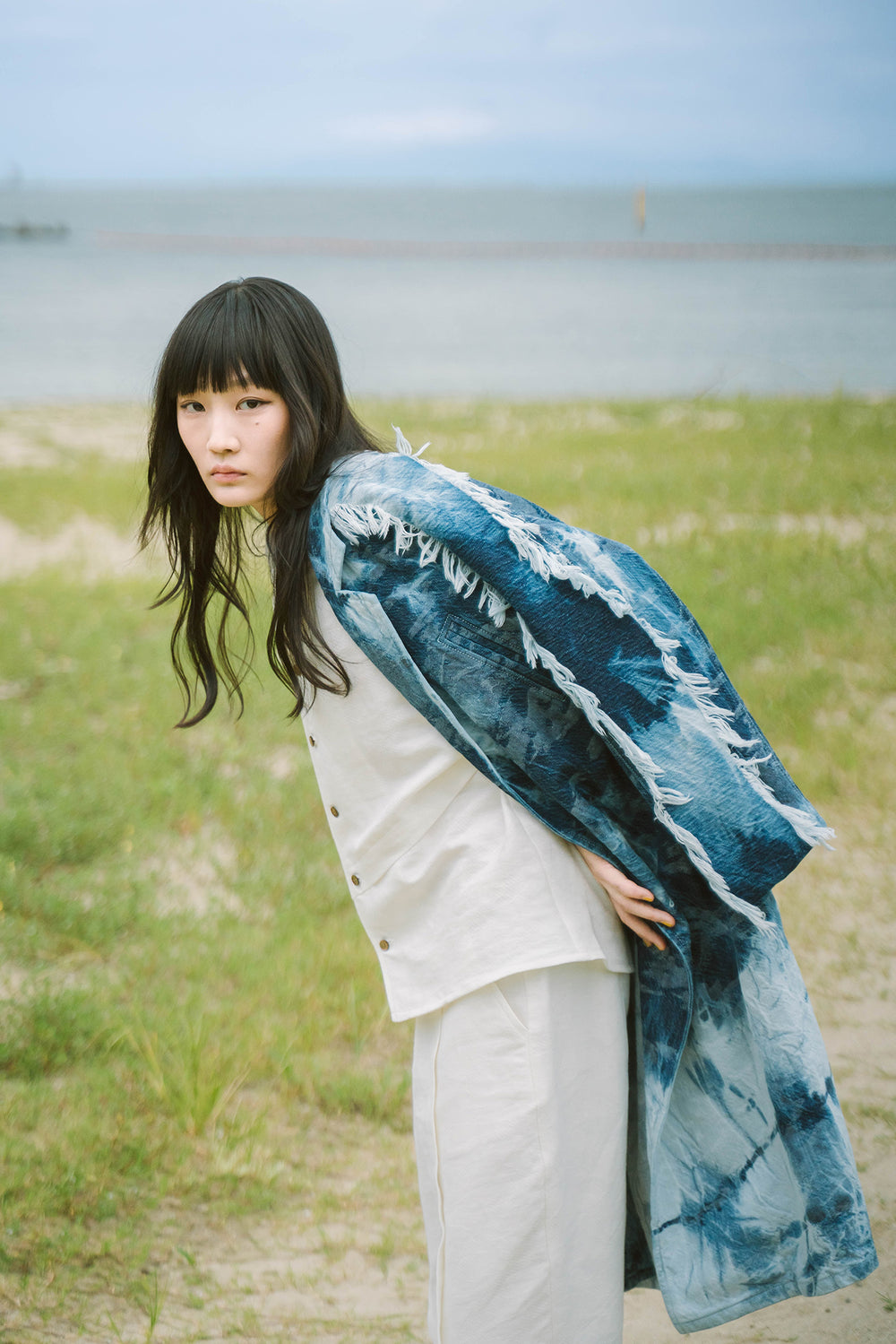 -Sazanami- デニムコート col:タイダイ