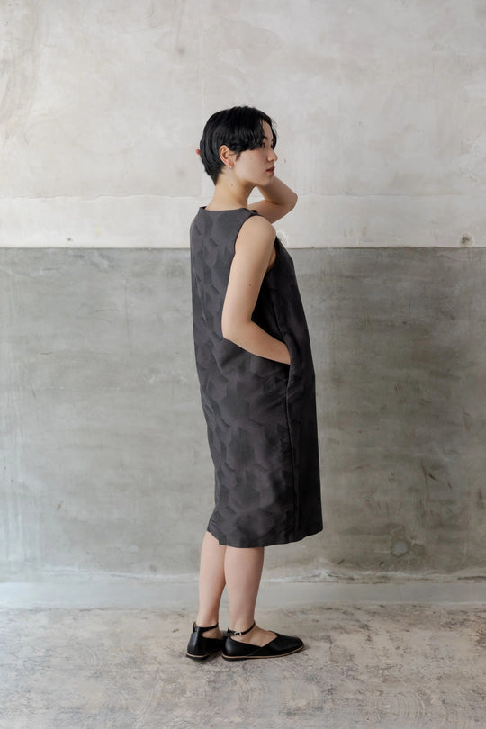 ノースリーブワンピース col:ブラック