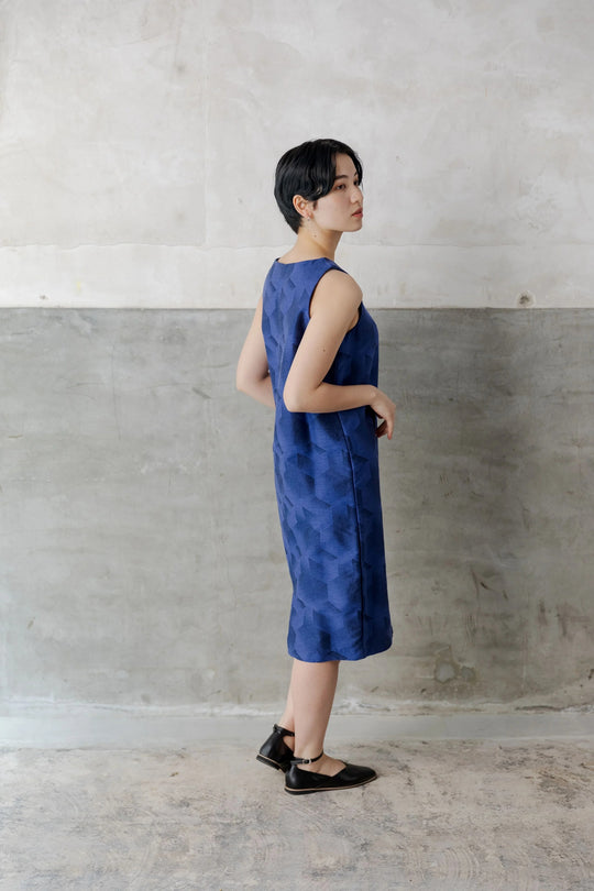 ノースリーブワンピース col:ネイビー
