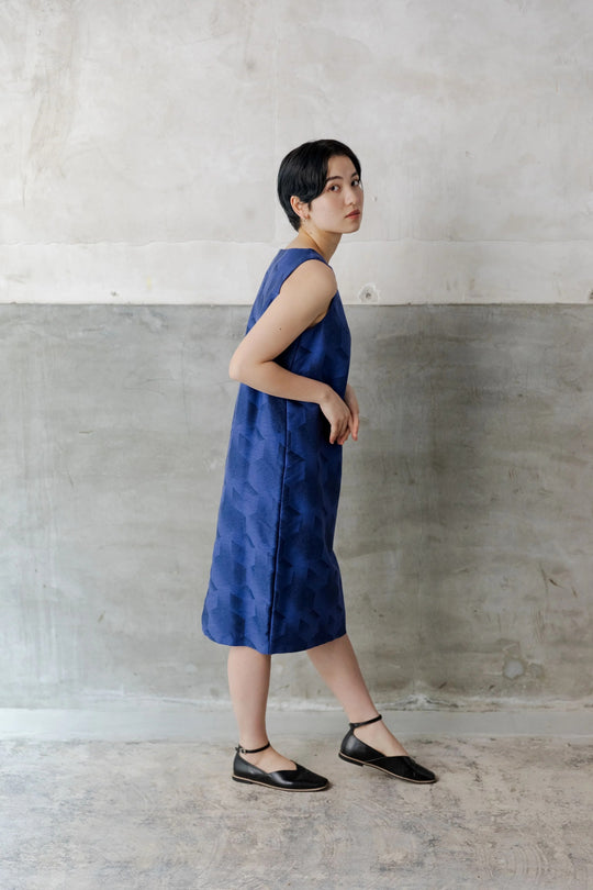 ノースリーブワンピース col:ネイビー
