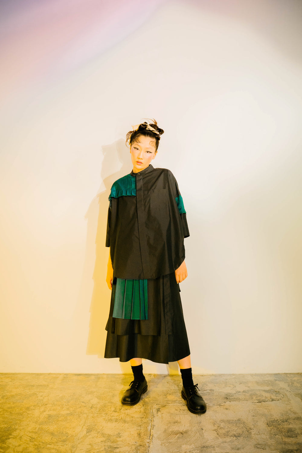 プリーツスカート col:ブラック