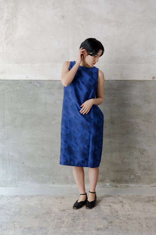 ノースリーブワンピース col:ネイビー