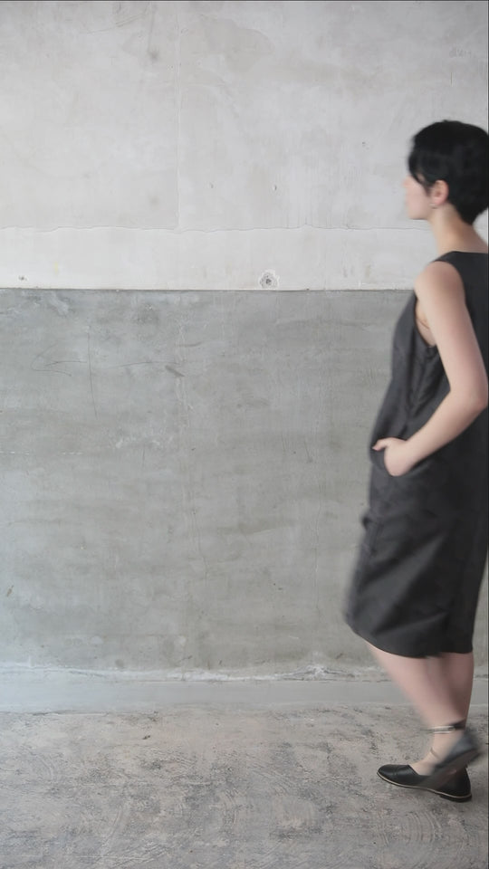 ノースリーブワンピース col:ブラック