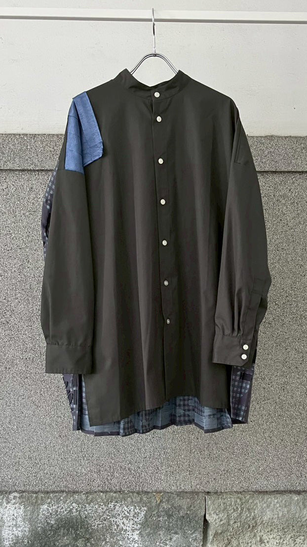 -Hidden Gingham-　シャツ　col:グレー