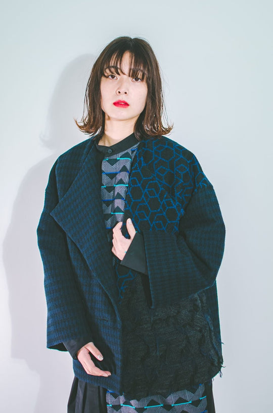 -TRIO-　ショートコート　col:ダークネイビー