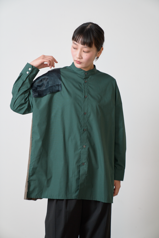 -Hidden Gingham-　シャツ　col:グリーン