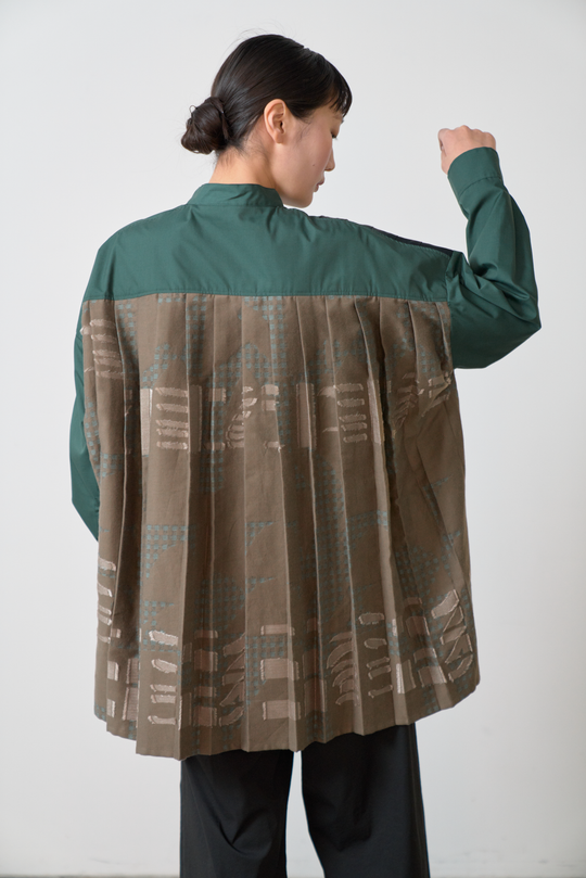 -Hidden Gingham-　シャツ　col:グリーン