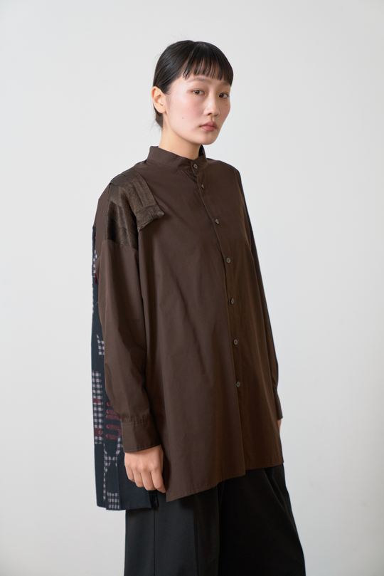 -Hidden Gingham-　シャツ　col:ブラック