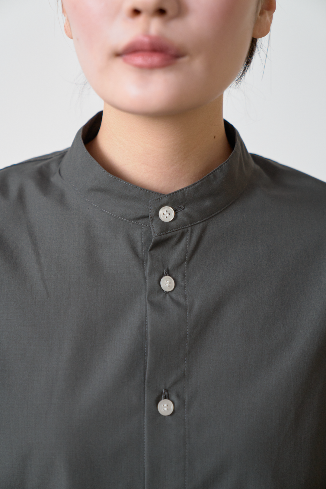 -Hidden Gingham-　シャツ　col:グレー