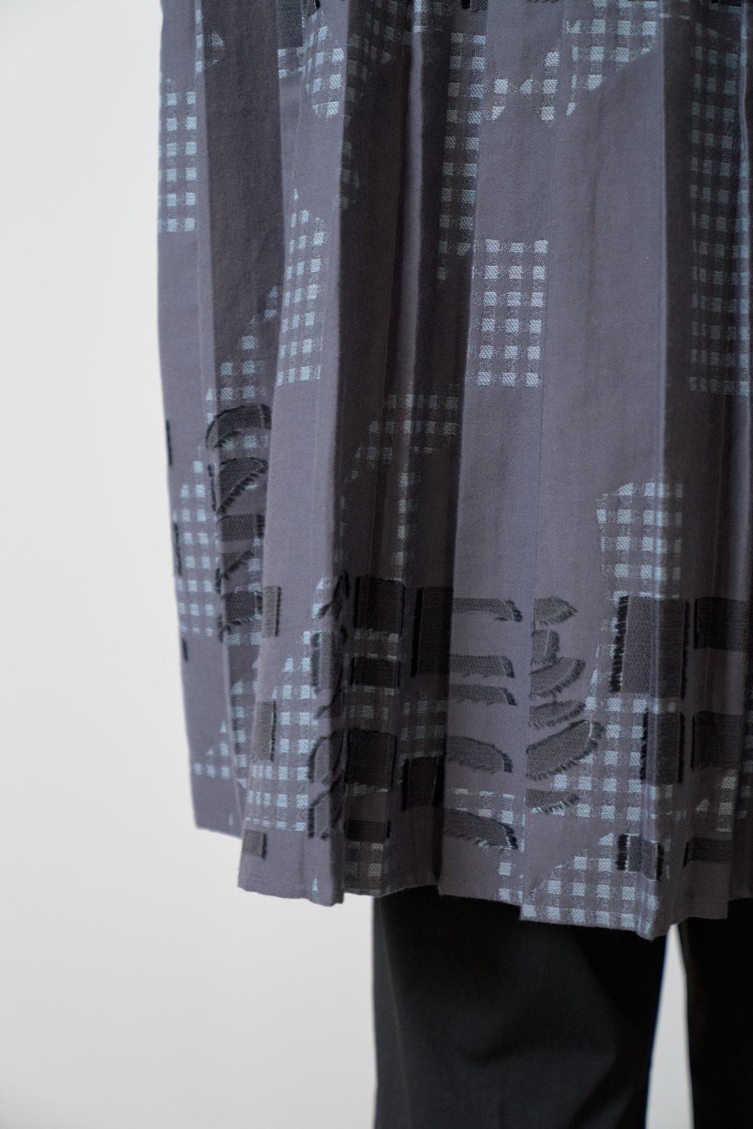 -Hidden Gingham-　シャツ　col:グレー