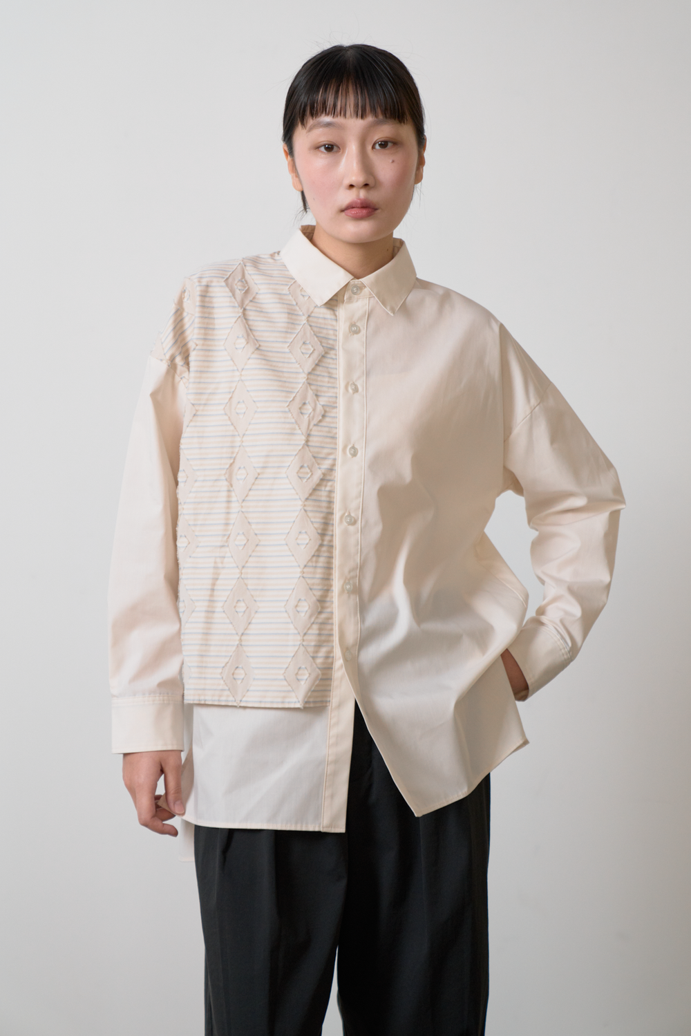 -Horizontal-　シャツ　col:アイボリー