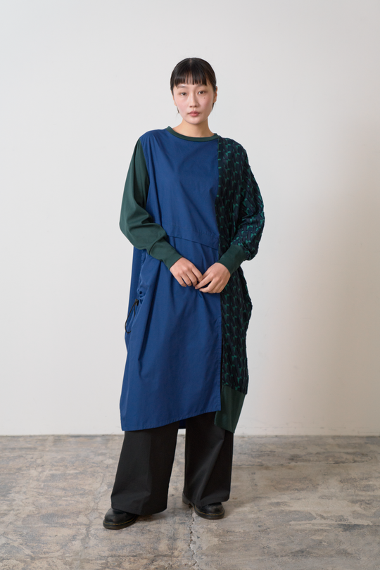 -Diagonal-　ワンピース　col:ネイビー