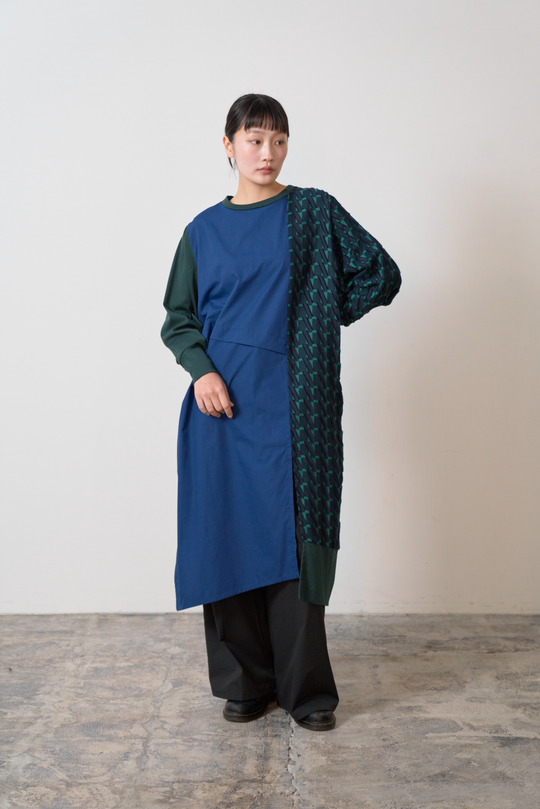 -Diagonal-　ワンピース　col:ネイビー