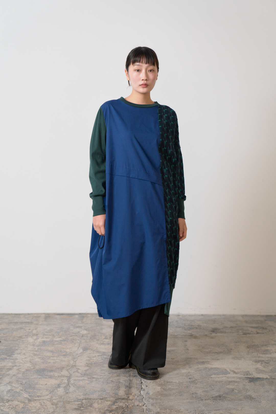 -Diagonal-　ワンピース　col:ネイビー