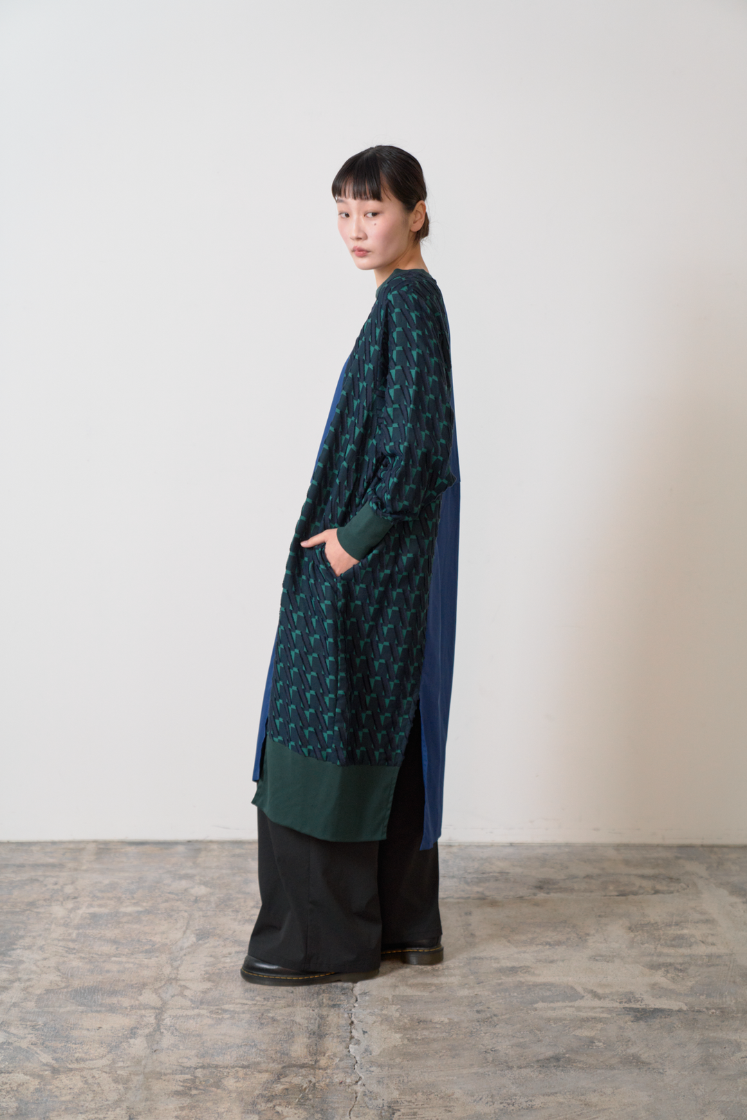 -Diagonal-　ワンピース　col:ネイビー