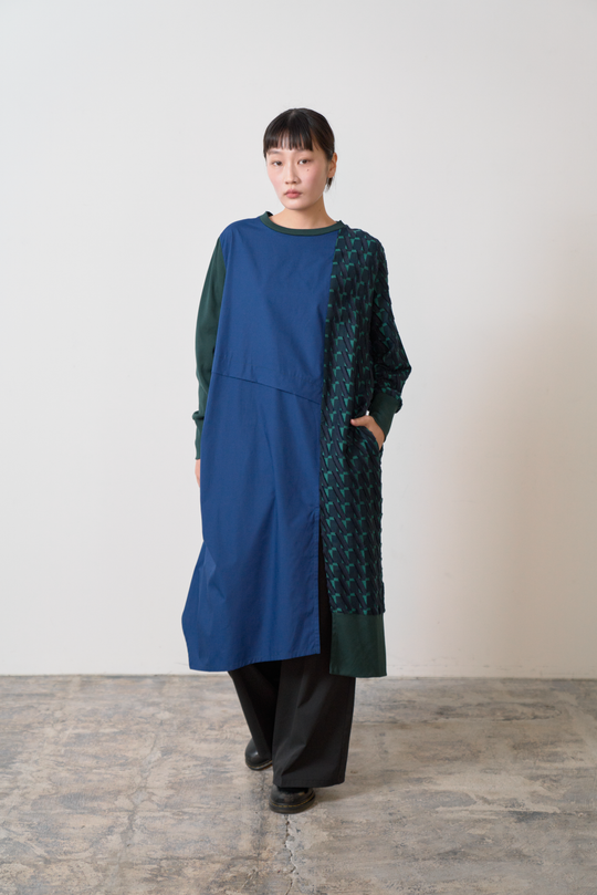 -Diagonal-　ワンピース　col:ネイビー