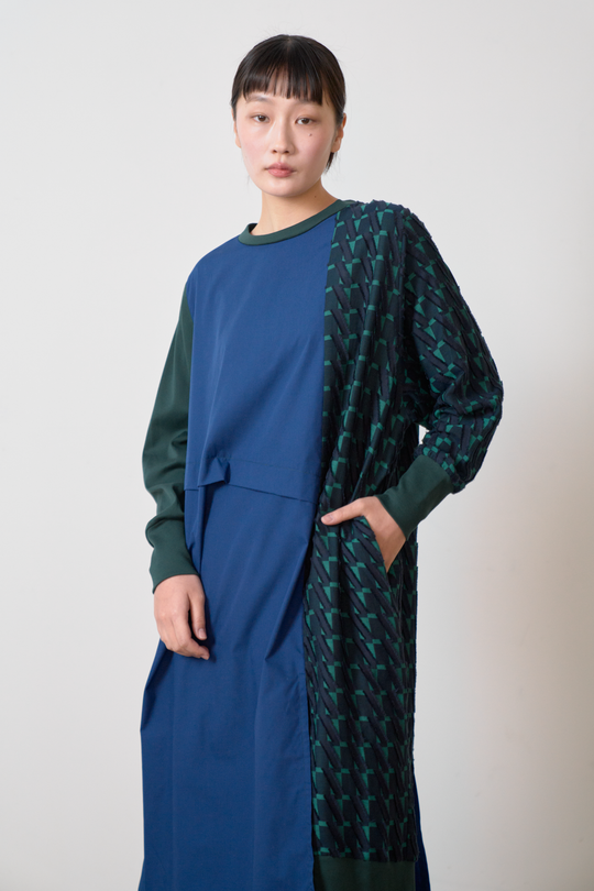 -Diagonal-　ワンピース　col:ネイビー