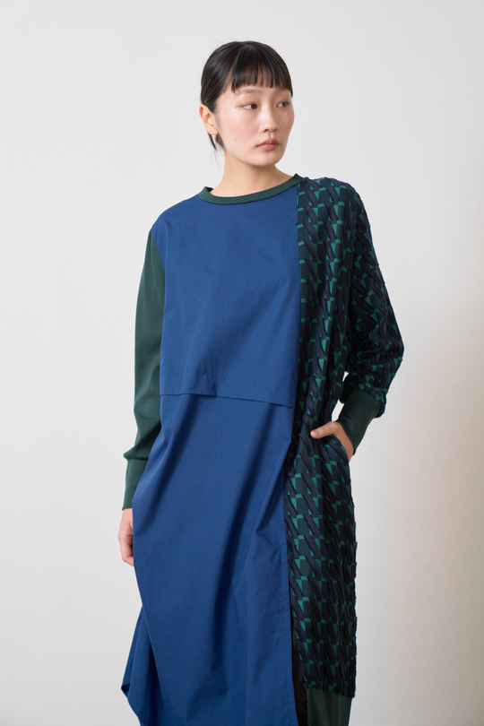 -Diagonal-　ワンピース　col:ネイビー