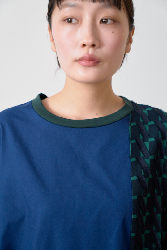 -Diagonal-　ワンピース　col:ネイビー