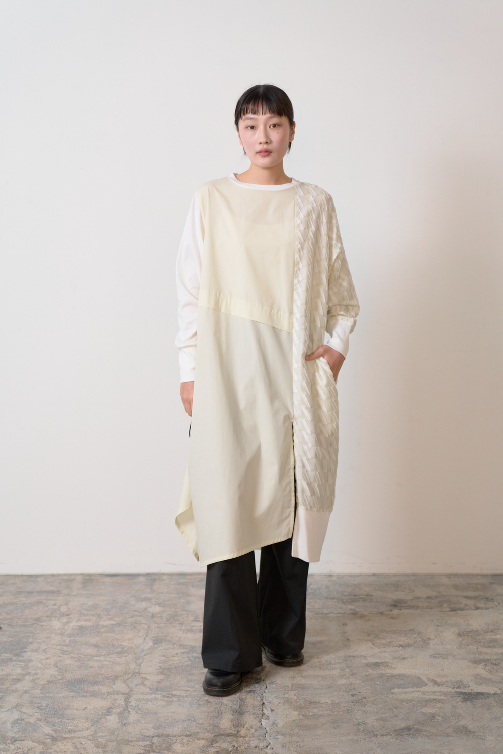 -Diagonal-　ワンピース　col:イエロー