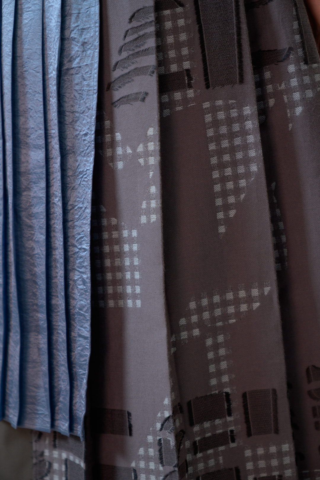 -Hidden Gingham-　スカート　col:グレー