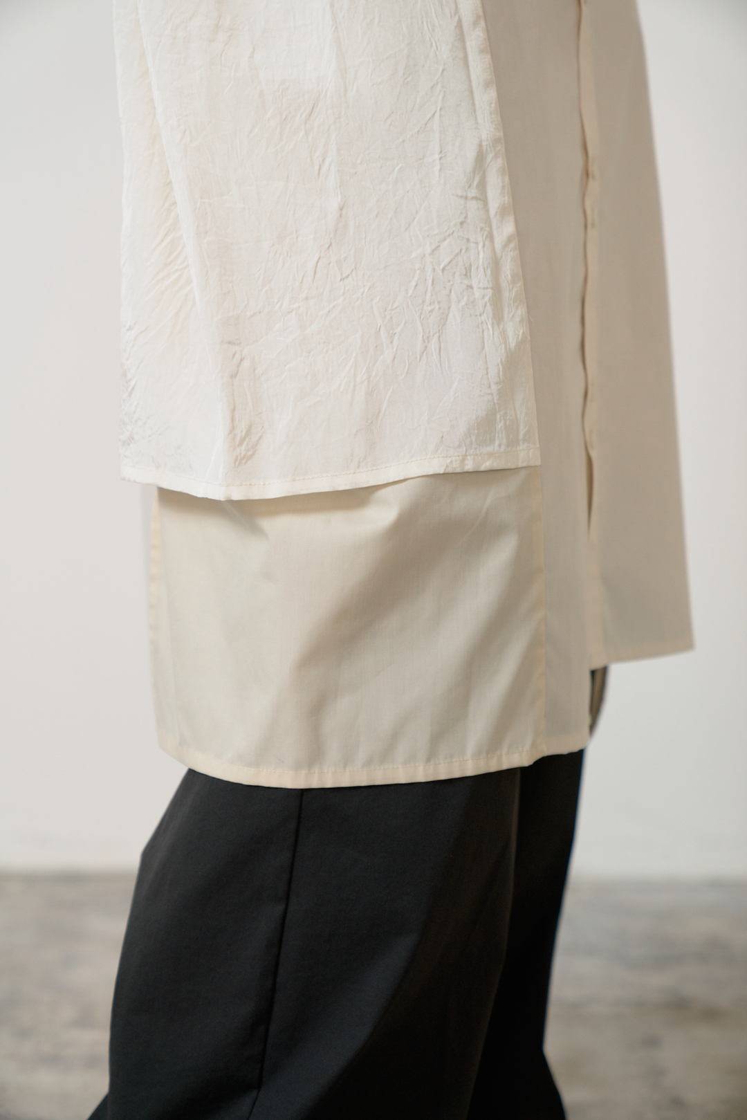 -TWIN BUTTON-　シャツワンピース　col:ベージュ