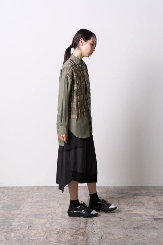 -Forest Check-　シャツ　col:カーキ