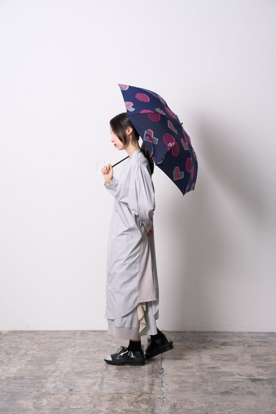 -POLS DOT-　折りたたみ晴雨兼用日傘　col:ネイビー