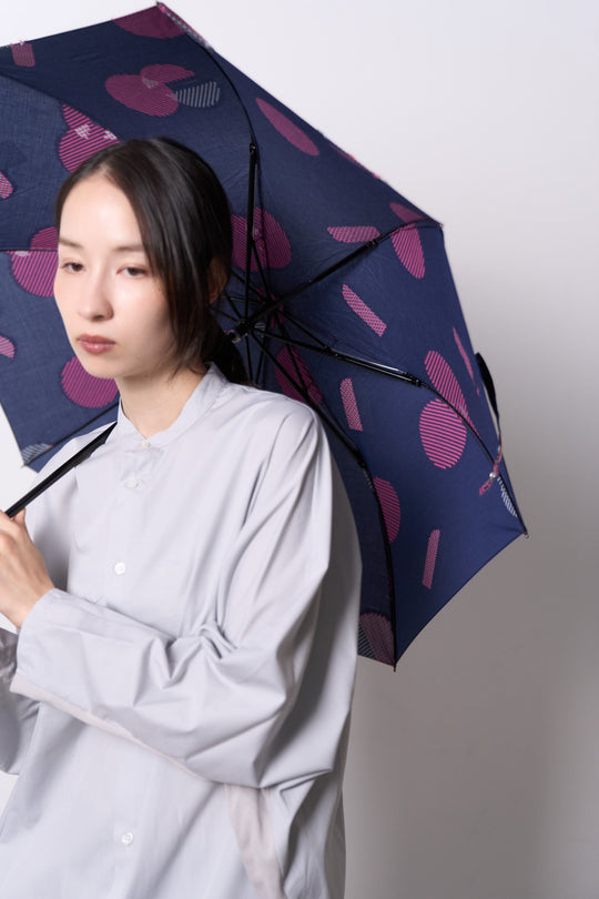 -POLS DOT-　折りたたみ晴雨兼用日傘　col:ネイビー