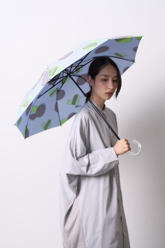 -POLS DOT-　折りたたみ晴雨兼用日傘　col:サックス