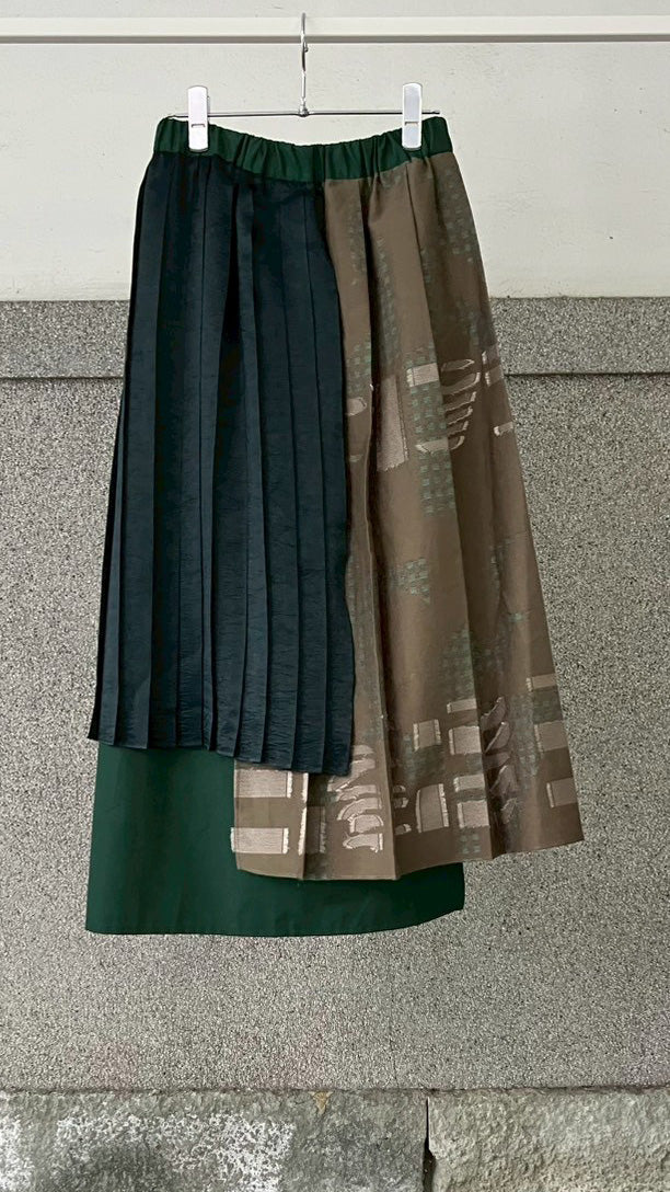 Hidden Gingham- スカート col:グリーン – POLS