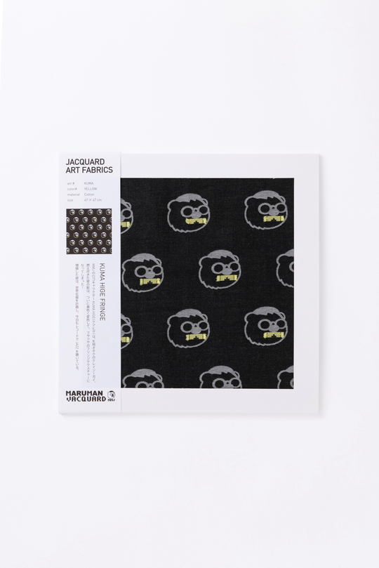 KUMA HIGE FRINGE ジャカードアートファブリック　col:イエロー