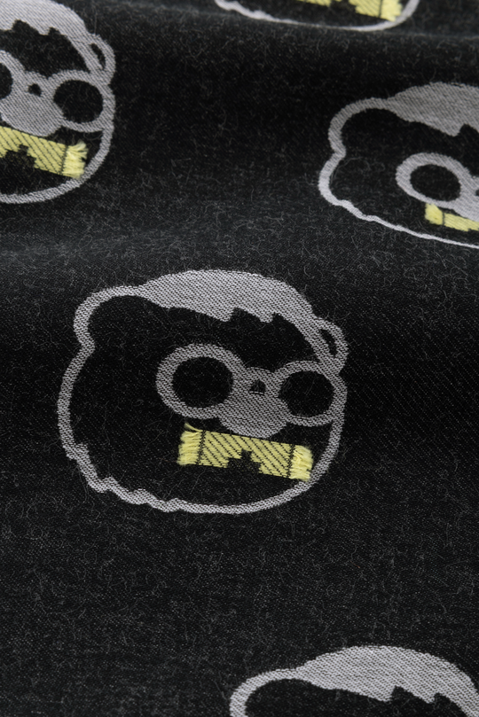 KUMA HIGE FRINGE ジャカードアートファブリック　col:イエロー