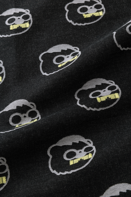 KUMA HIGE FRINGE ジャカードアートファブリック　col:イエロー