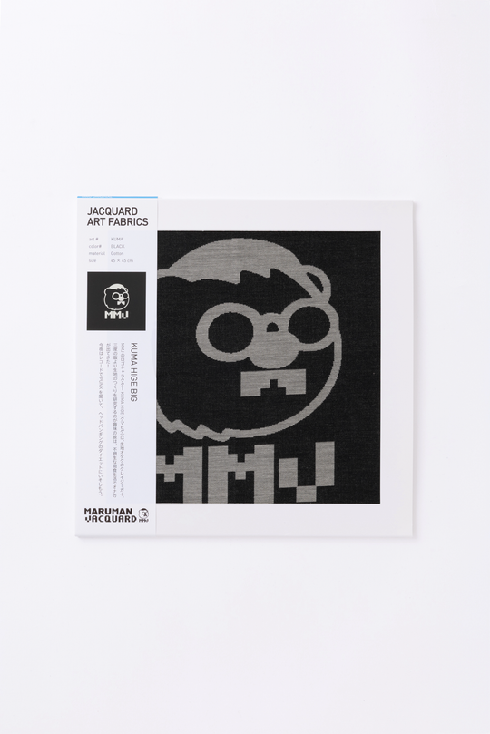 KUMA HIGE BIG ジャカードアートファブリック　col:ブラック