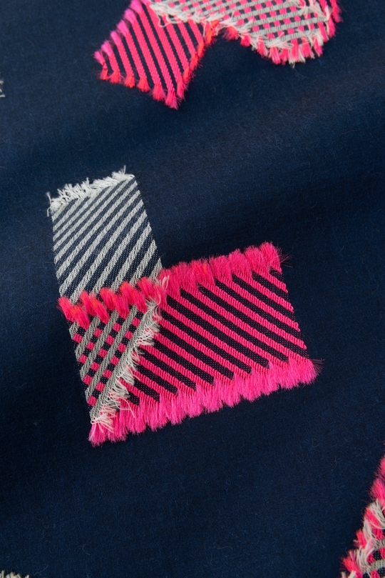 POLSDOT ジャカードアートファブリック　col:ネイビー