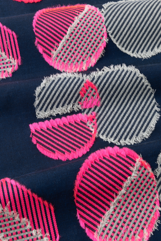 POLSDOT ジャカードアートファブリック　col:ネイビー