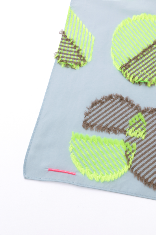 POLSDOT ジャカードアートファブリック　col:サックス