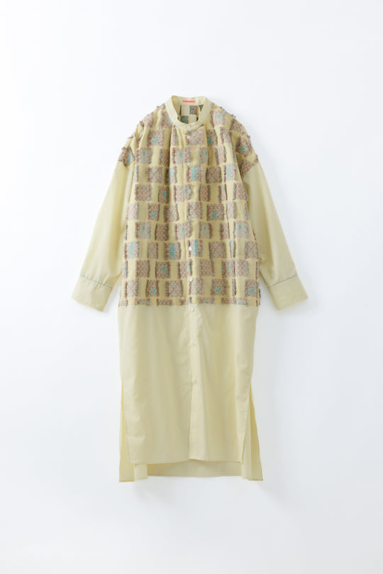 -Forest Check-　シャツワンピース　col:クリーム